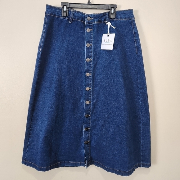 Bleu Denim Dresses & Skirts - Bleu Denim +Design company size 8 long denim jean skirt
